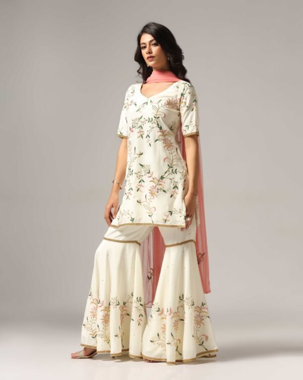 Kurti with Sharara & Dupatta - Image 2