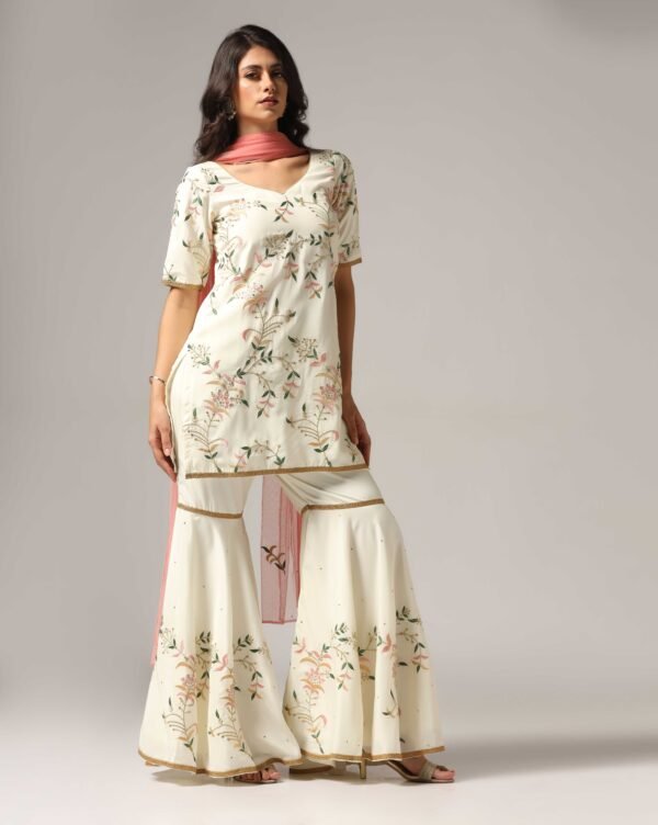 Kurti with Sharara & Dupatta - Image 7