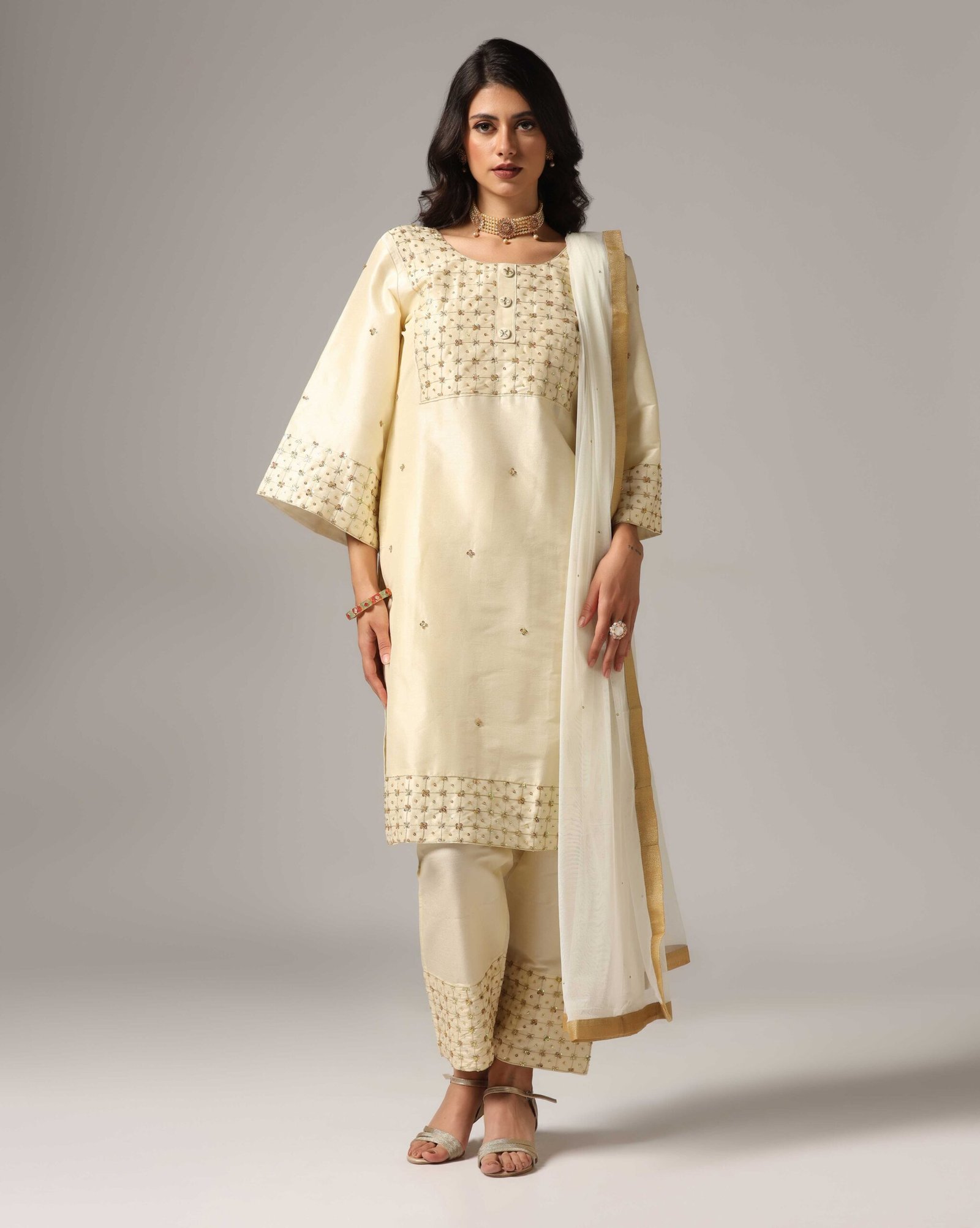Kurti with Palazzo Pants & Dupatta