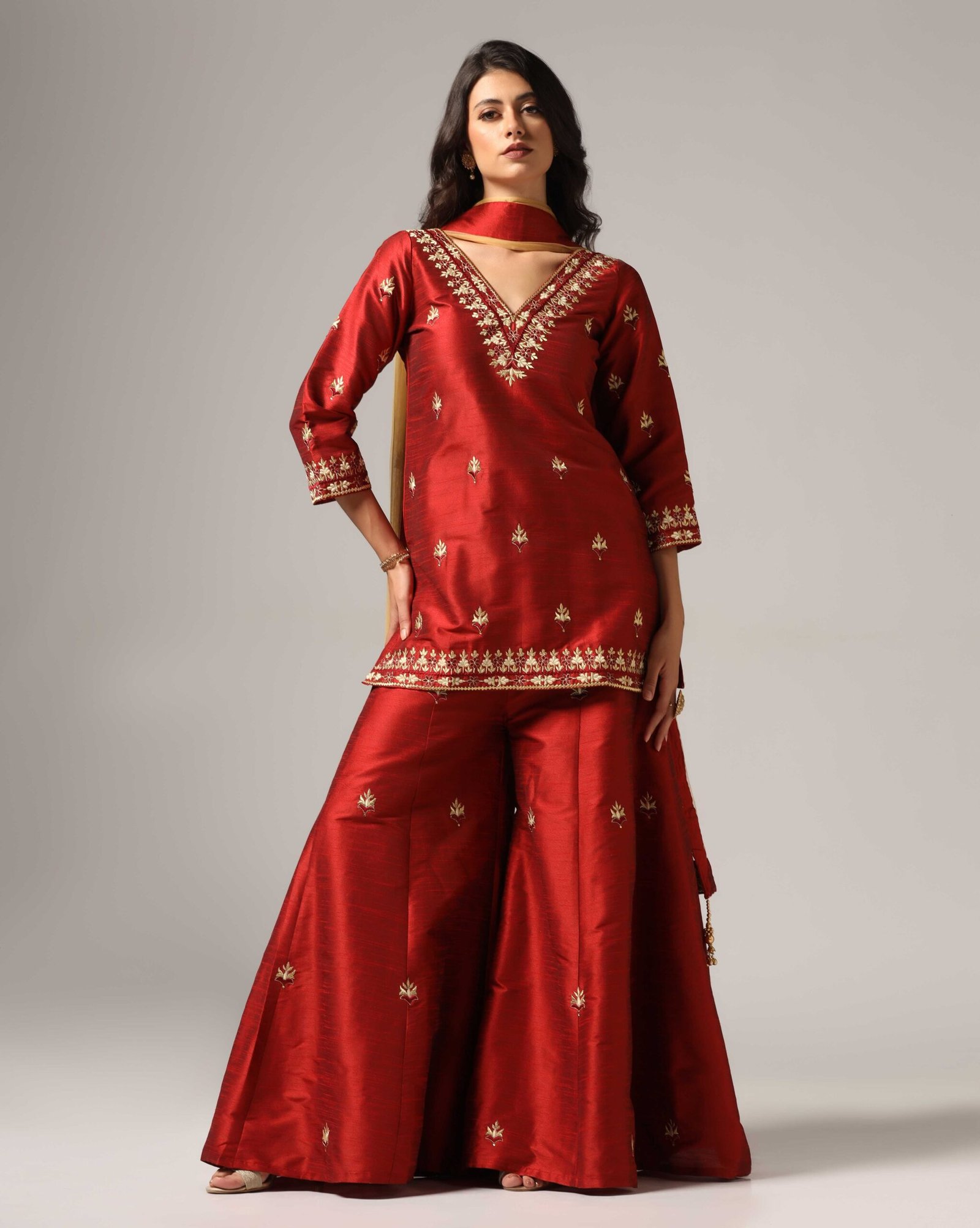 Kurti with Sharara & Dupatta