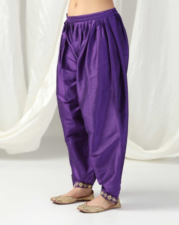 Pret a Porter Elegant Purple Raw Silk Suit - Image 13