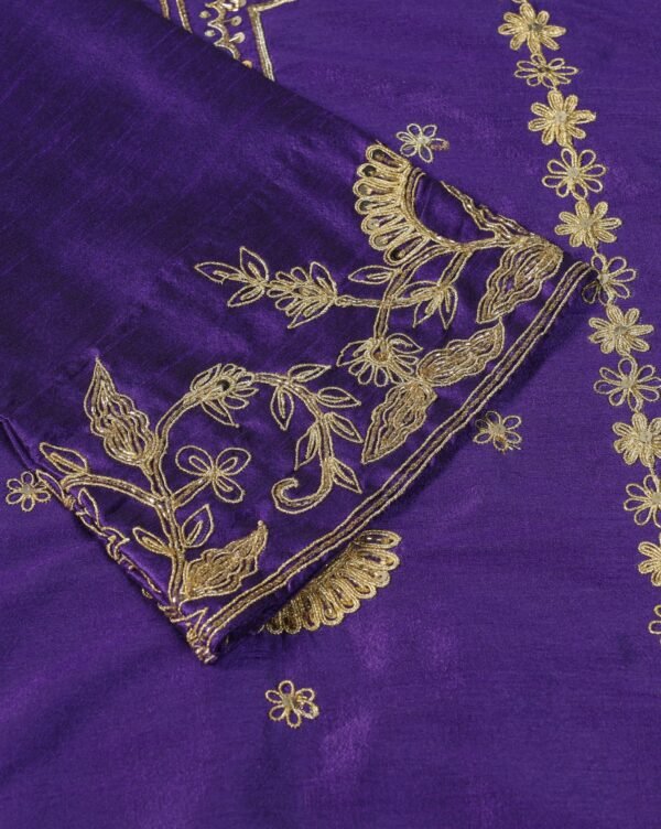 Pret a Porter Elegant Purple Raw Silk Suit - Image 16