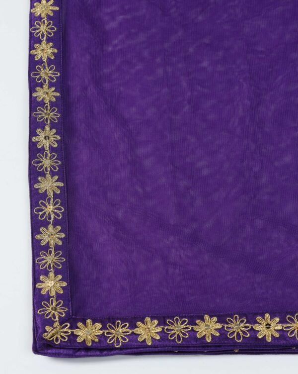 Pret a Porter Elegant Purple Raw Silk Suit - Image 17