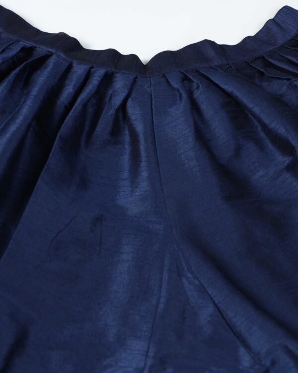 Pret a Porter Blue Raw Silk Hand-Embroidered Suit - Image 14