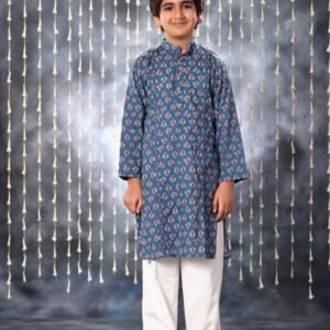 Blue Jaipuri Handblock Print Co-ord Kurta Set