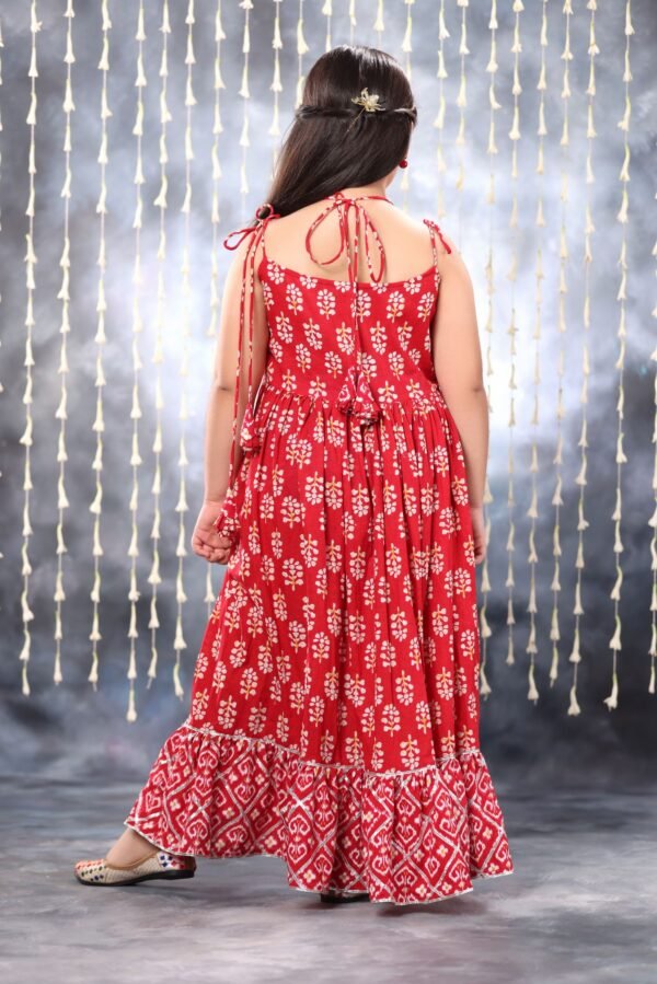 Red Jaipuri Double Print Maxi Dress Only - Image 4